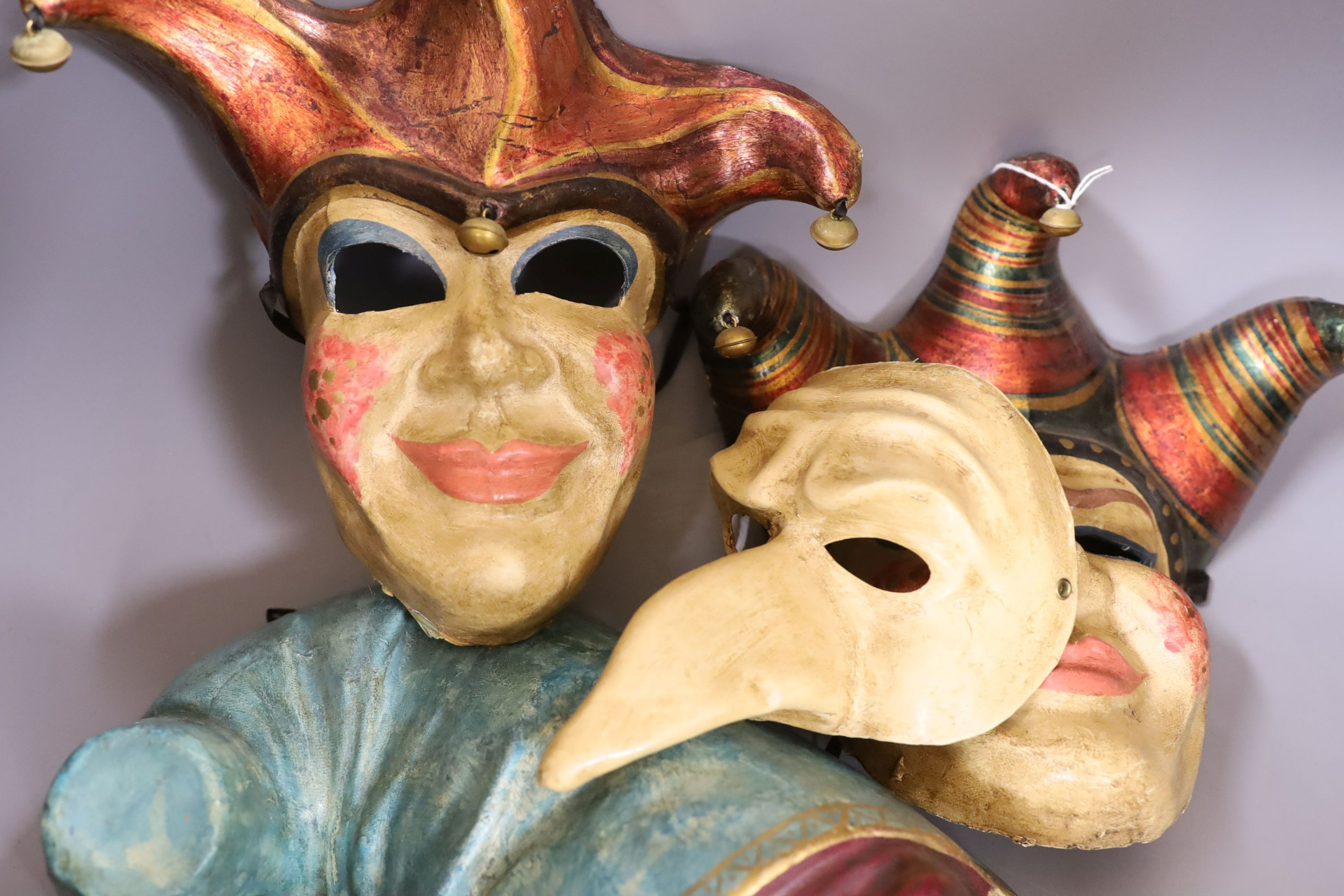 Five Venetian festive face masks